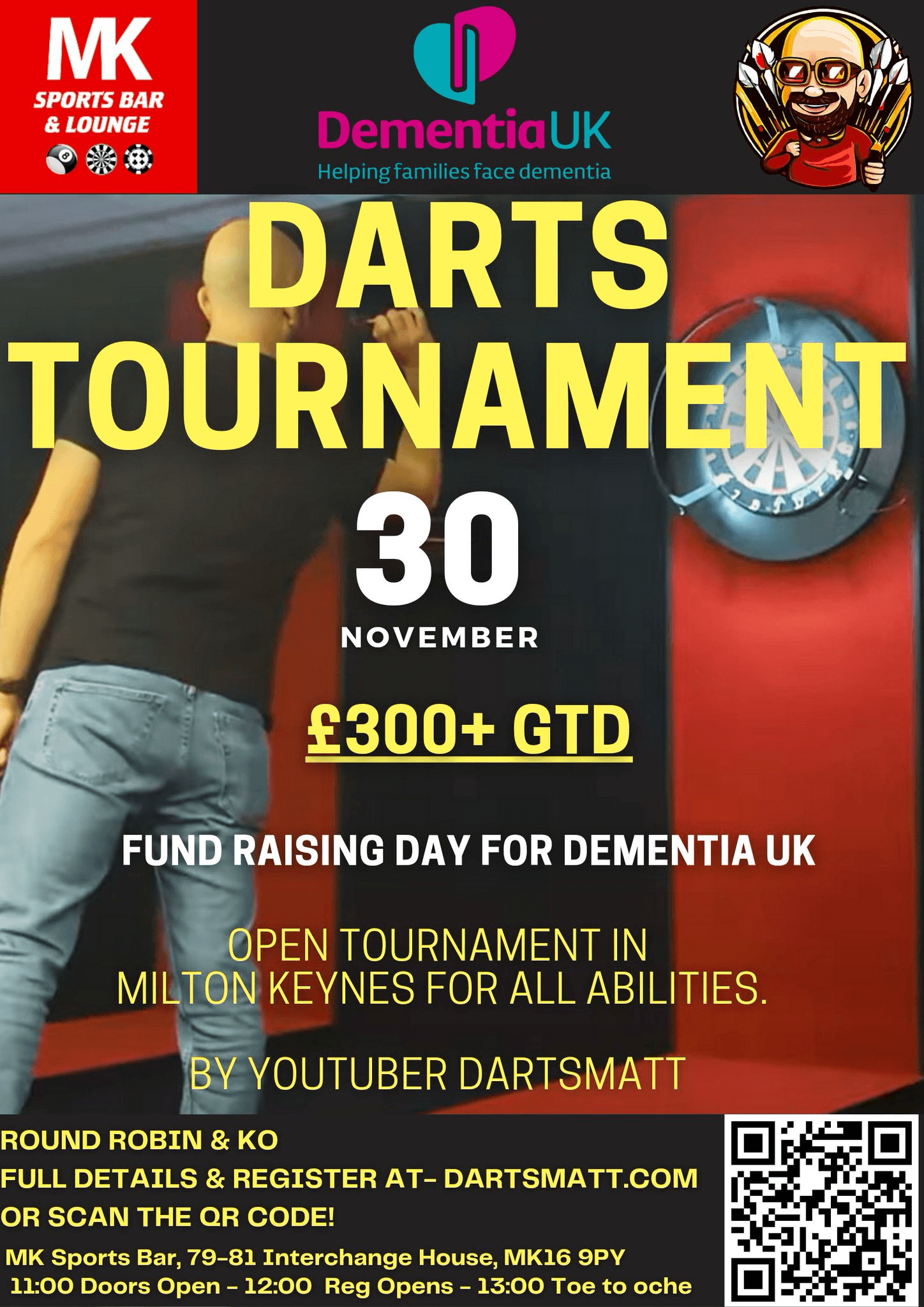 Supporting DartsMatt: Join the Tournament for Dementia UK!